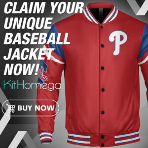 Philadelphia Phillies 2X World Series Champions Full-Snap Baseball Jacket