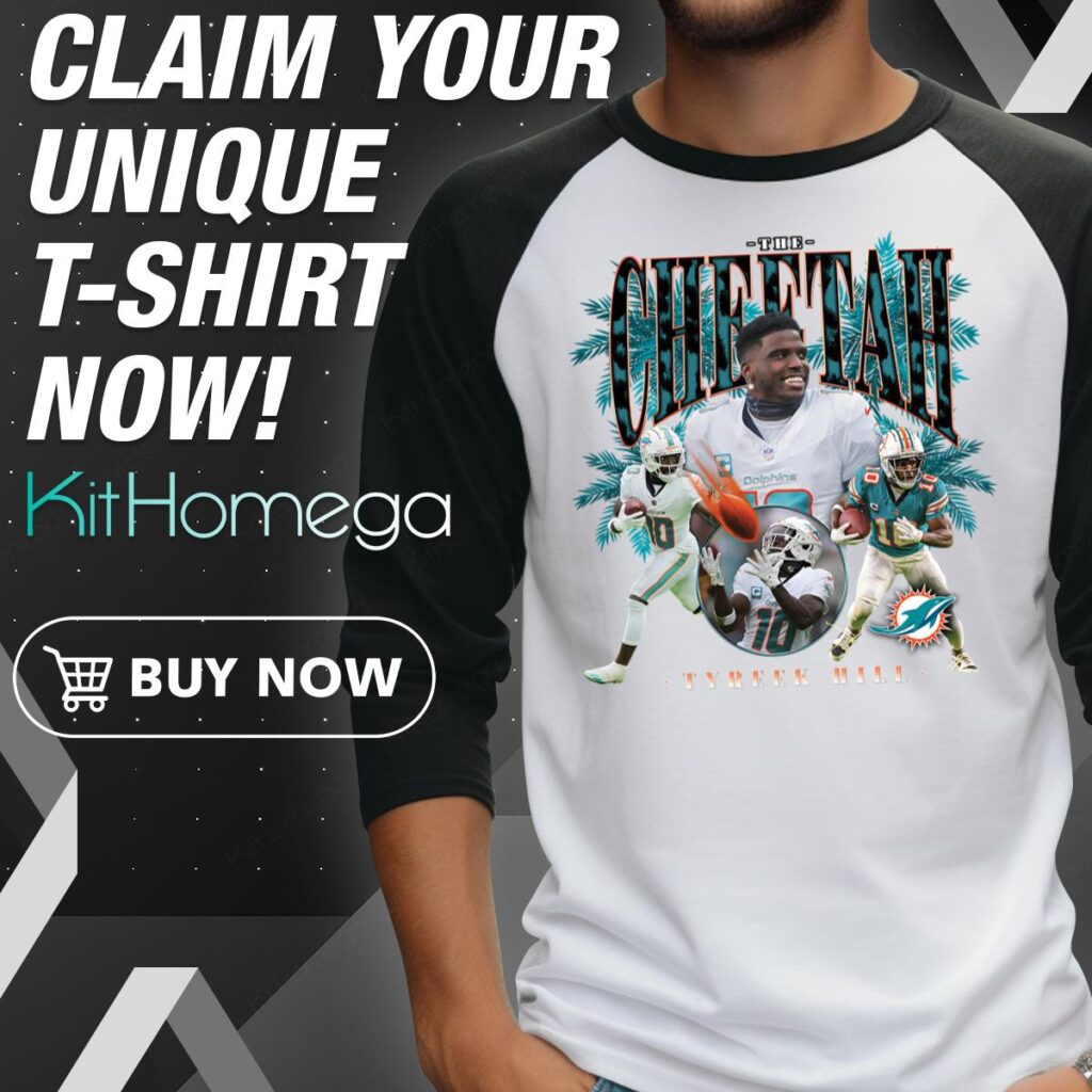 Tyreek Hill Miami Dolphins Notorious Player Graphic Raglan Jersey