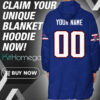 [Back] Personalized Buffalo Bills Unisex Blanket Hoodie