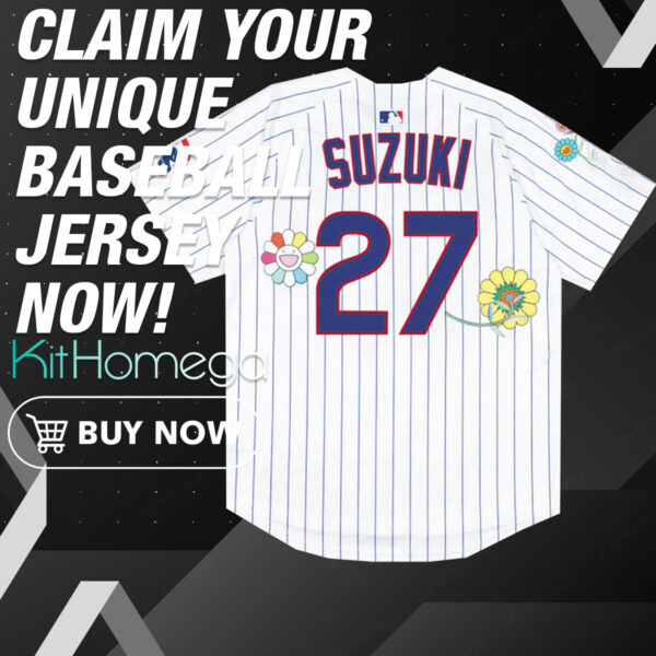 Back Cubs Suzuki 27 World Tour Tokyo Series 2025 Baseball Jersey