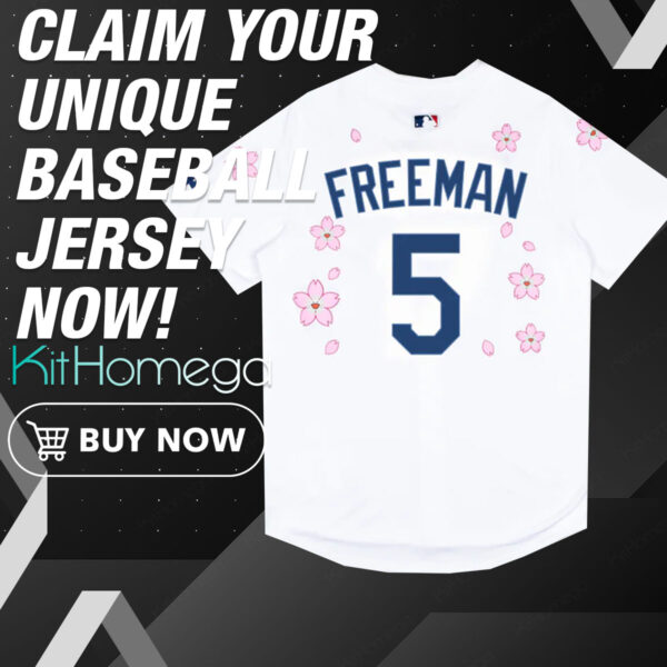 Back LA Dodgers FreeMan 5 World Tour Tokyo Series 2025 Baseball Jersey