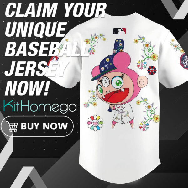 Back Texas Rangers Takashi Murakami World Tour Tokyo Series 2025 Baseball Jersey
