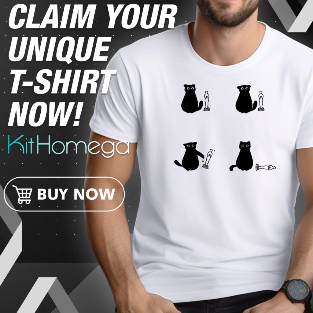 Black Cat Cute Oscars 2025 Shirt
