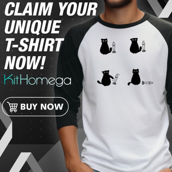 Black Cat Cute Oscars 2025 Raglan Jersey