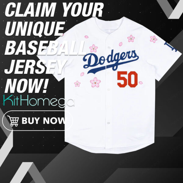 Front La Dodgers Betts 50 World Tour Tokyo Series 2025 Baseball Jersey