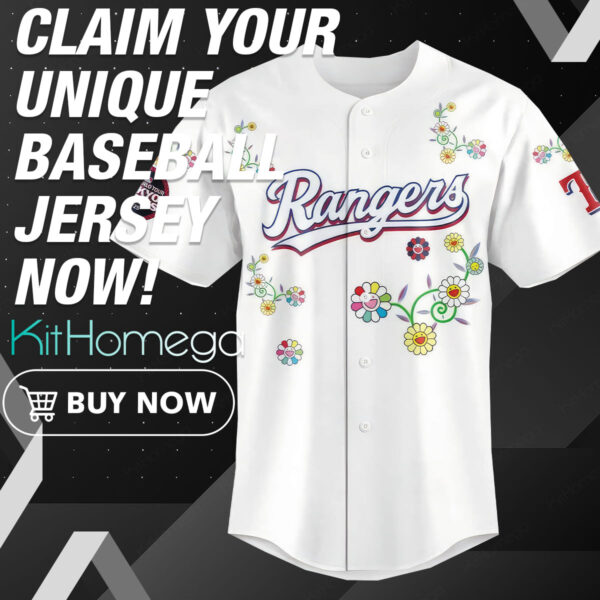 Front Texas Rangers Takashi Murakami World Tour Tokyo Series 2025 Baseball Jersey