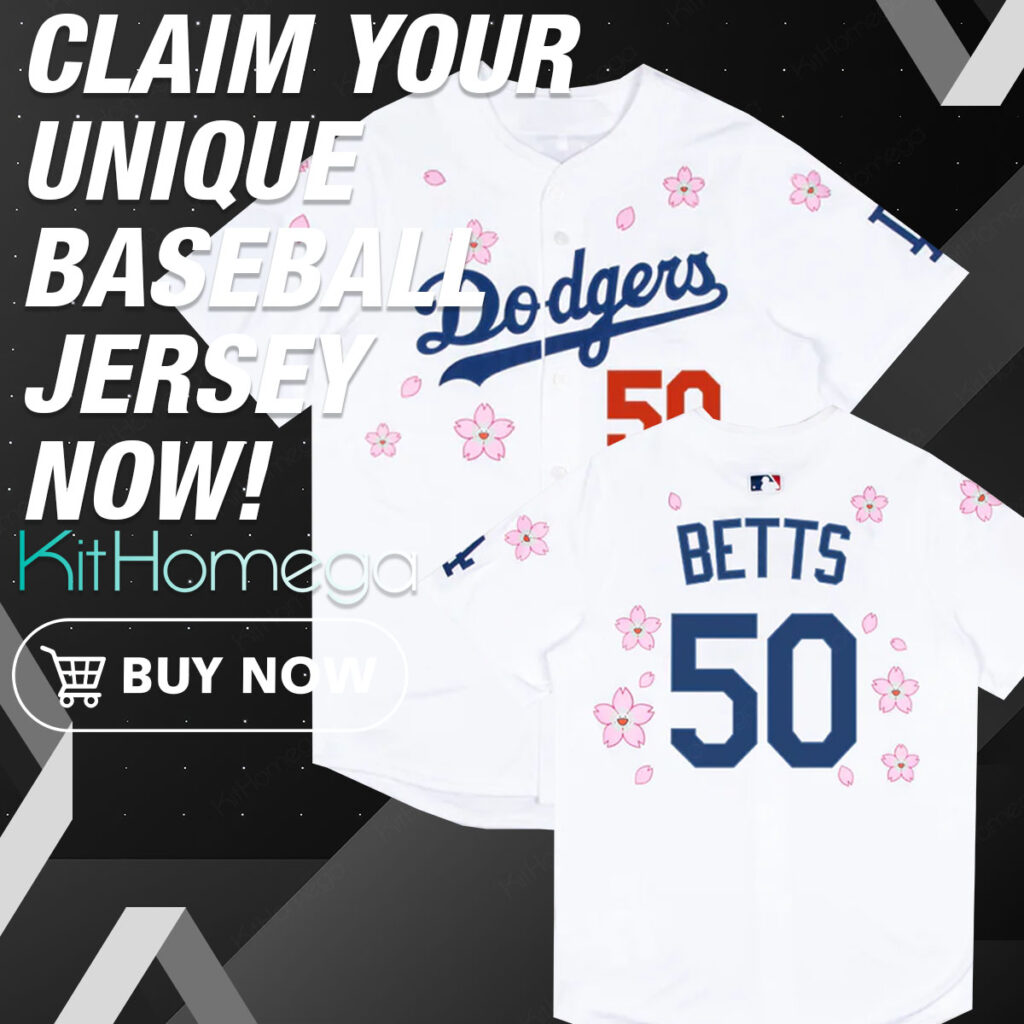 La Dodgers Betts 50 World Tour Tokyo Series 2025 Baseball Jersey
