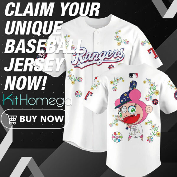 Texas Rangers Takashi Murakami World Tour Tokyo Series 2025 Baseball Jersey